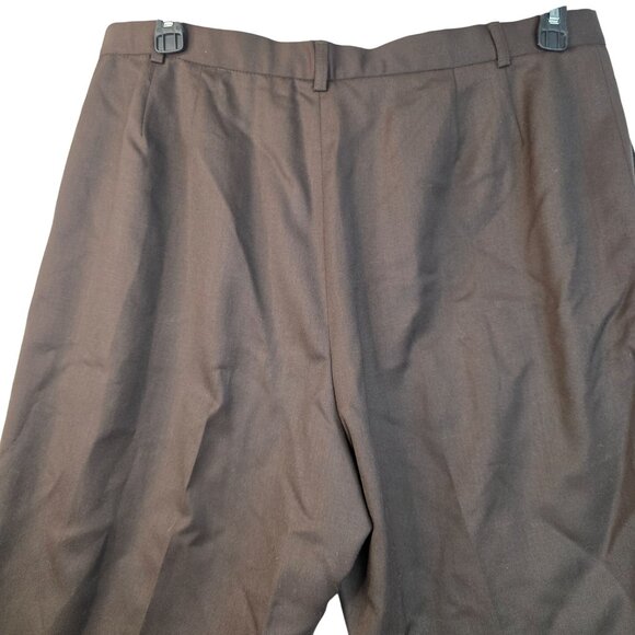 Pendleton Virgin Wool Plus Size 18 Trousers British Accents Brown Deadstock - Picture 8 of 12